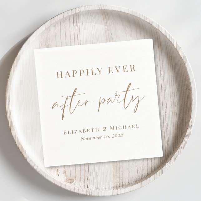 Happy immer nach dem Party Hochzeit Empfang Serviette (Von Creator hochgeladen)