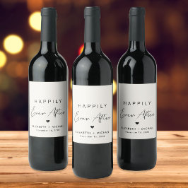 Happy immer nach der Hochzeit des Party Weinetikett