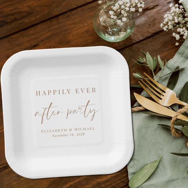 Happy immer nach Hochzeit Pappteller (Von Creator hochgeladen)
