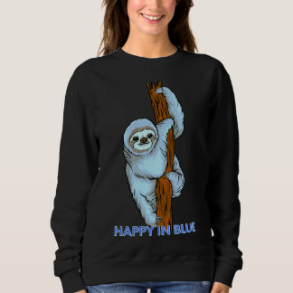 Happy in Blue Blue Sloth Hanging Sweatshirt