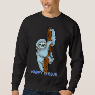 Happy in Blue Blue Sloth Hanging Sweatshirt