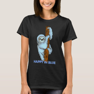 Happy in Blue Blue Sloth Hanging T-Shirt
