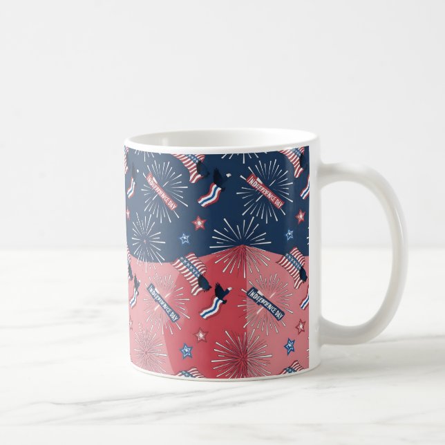 Happy Independence Day & 4. Juli Geschenk Idee Kaffeetasse (Rechts)