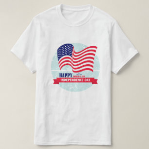Happy Independence Day American Flag Illustration T-Shirt