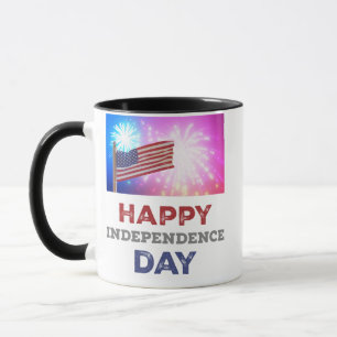 Happy Independence Day Fireworks Tasse