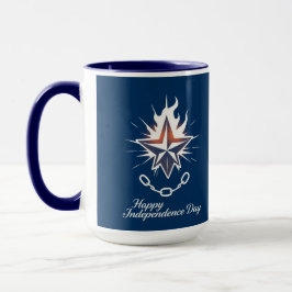 Happy Independence Day Glowing Lone Star Tasse