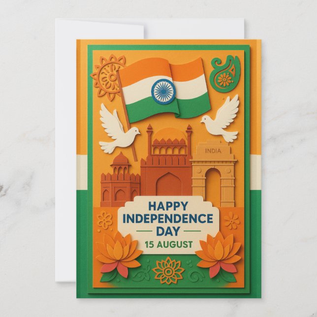 Happy Independence Day India Card (Vorderseite)
