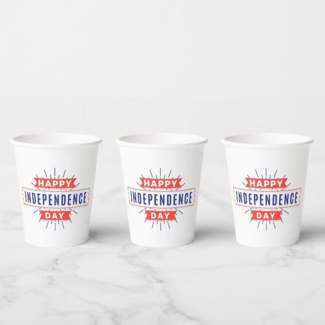 Happy Independence Day Paper Cups Pappbecher (Multi)