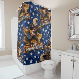 Happy Independence Day shower curtain description Duschvorhang