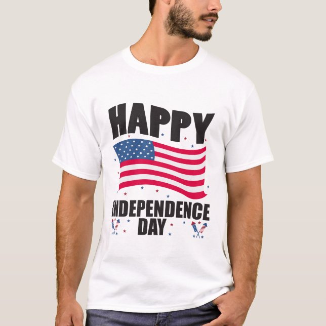 Happy Independence Day T-Shirt (Vorderseite)