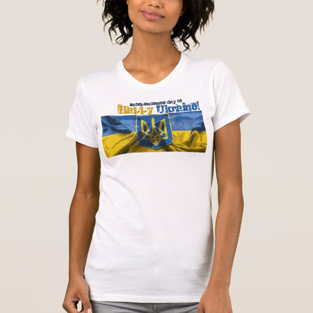 Happy Independence Day Ukraine T-Shirt (Vorderseite)