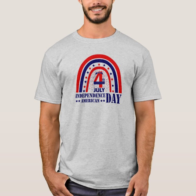 Happy Independence Day USA 4. Juli in den USA T-Shirt (Vorderseite)