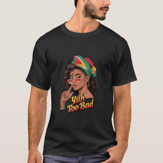 Happy Independence Guyana Guyana Flag Messy Bun T-Shirt