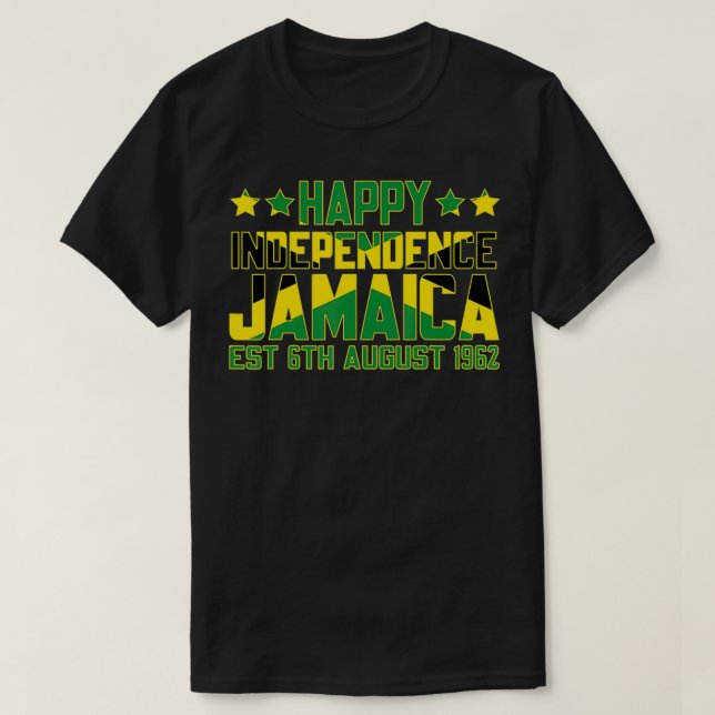 Happy Independence Jamaica Est 6. August 1962 Marm T-Shirt (Design vorne)