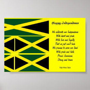 Happy independence jamaica posters poster