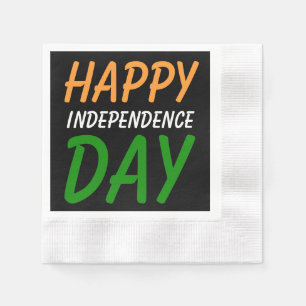 Happy Indian Independence Day India Flag Colors Serviette