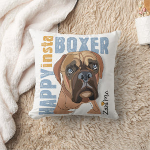 Happy Insta Boxer - Zani Mo Dog Kissen