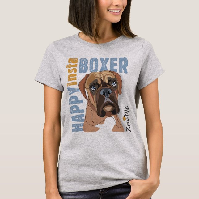 Happy Insta Boxer - Zani Mo Dog T-Shirt (Vorderseite)