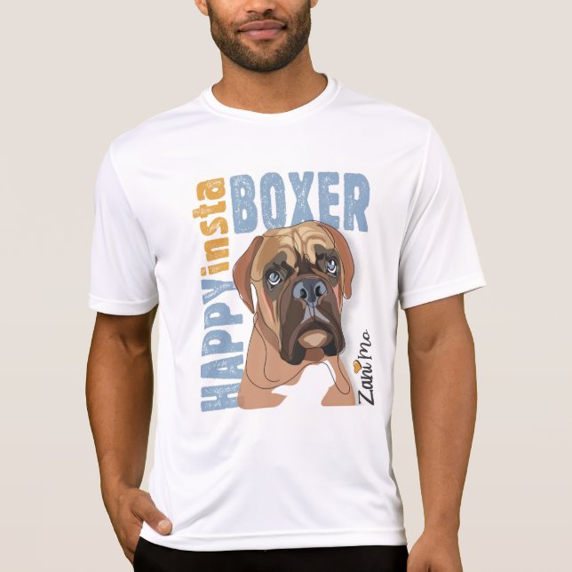 Happy Insta Boxer - Zani Mo Dog T-Shirt (Vorderseite)