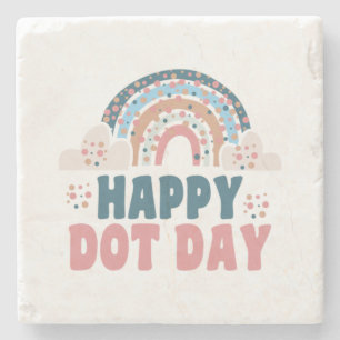 Happy International Dot Day 2022 Polka Dot Day Steinuntersetzer