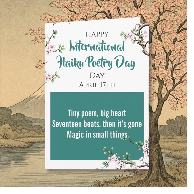 Happy International Haiku Day! April 17th Karte (Von Creator hochgeladen)