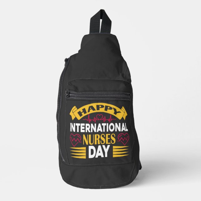 Happy International Nurses Day Crossbody Bag (Vorderseite)