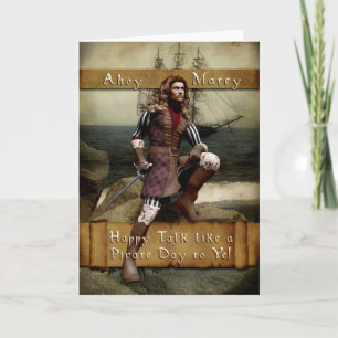 Happy International Talk wie ein Piratentag Karte
