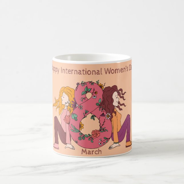 Happy International Women's Day (8 March) Kaffeetasse (Mittel)
