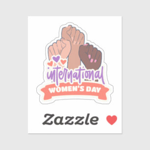 Happy International Women's Day Aufkleber