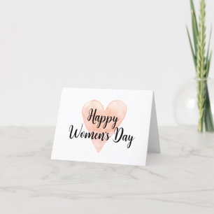 Happy International Women's Day Card mit Herz Dankeskarte