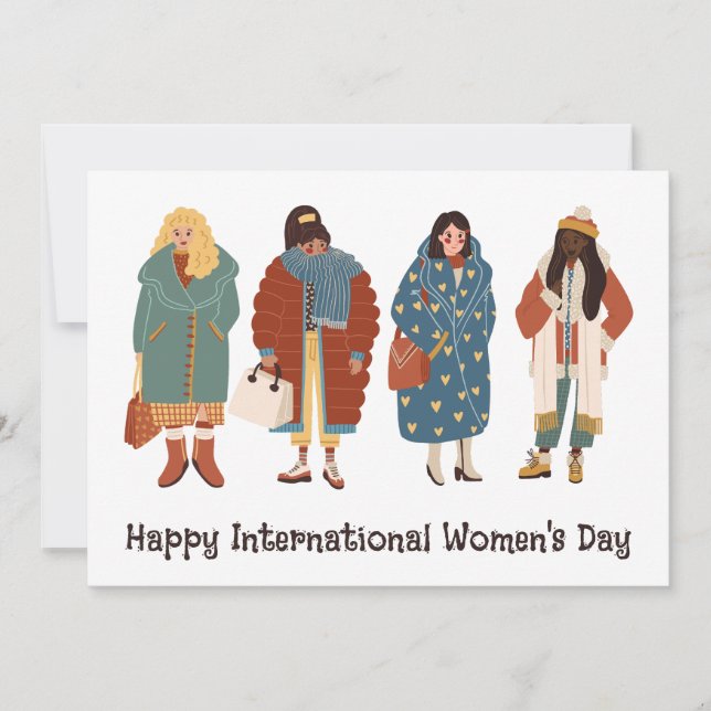 Happy International Women's Day Feiertagskarte (Vorderseite)