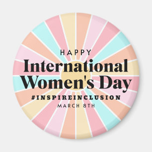 Happy International Women's Day März 8. Magnet