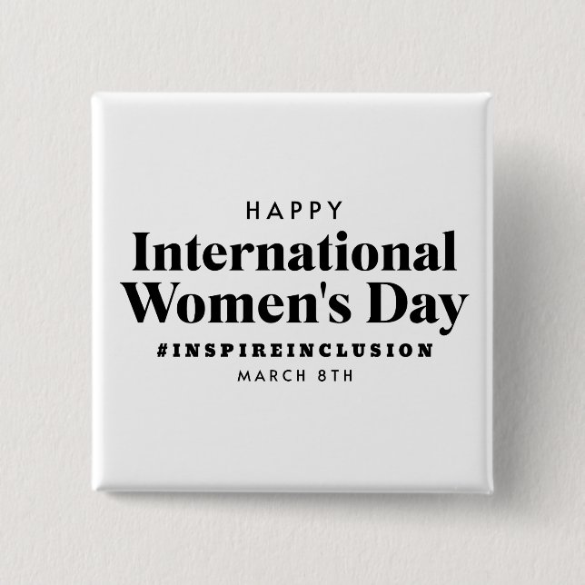 Happy International Women's Day | März 8. Schaltfl Button (Vorderseite)