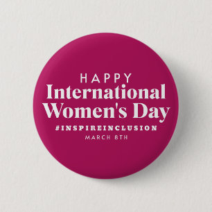 Happy International Women's Day   März 8. Schaltfl Button