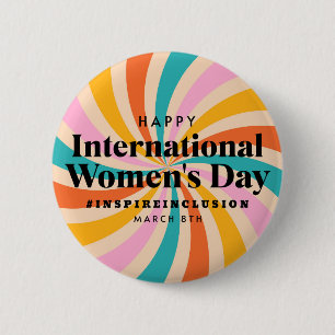 Happy International Women's Day März 8. Schaltfl Button