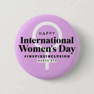 Happy International Women's Day   März 8. Schaltfl Button