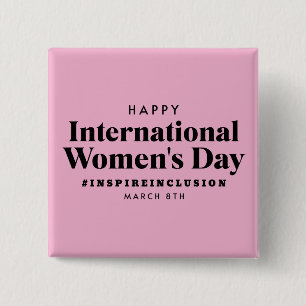 Happy International Women's Day   März 8. Schaltfl Button
