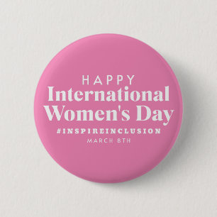 Happy International Women's Day   März 8. Schaltfl Button