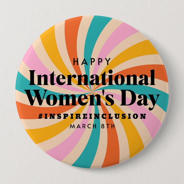 Happy International Women's Day | März 8. Schaltfl Button (Vorderseite)