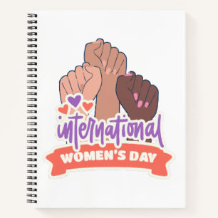Happy International Women's Day Notizbuch
