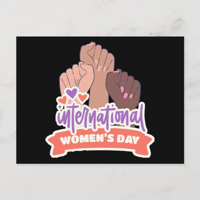 Happy International Women's Day Postkarte (Vorderseite)