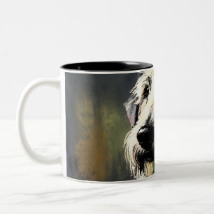 Happy Irish Wolfhound Zweifarbige Tasse