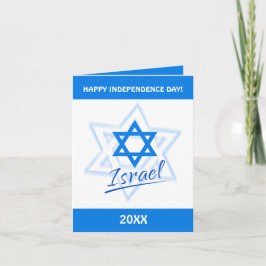 Happy Israel Independence Day Blauer Star von Davi Einladung