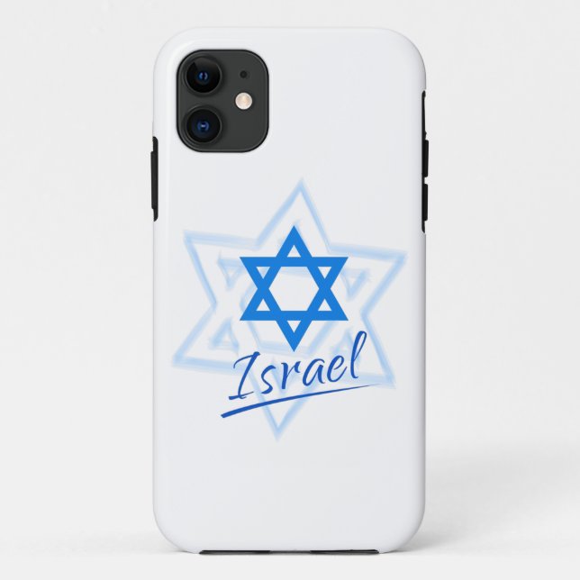 Happy Israel Independence Day Blue Star von David Case-Mate iPhone Hülle (Rückseite)