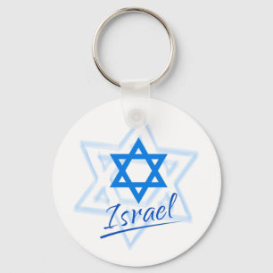 Happy Israel Independence Day Blue Star von David Schlüsselanhänger