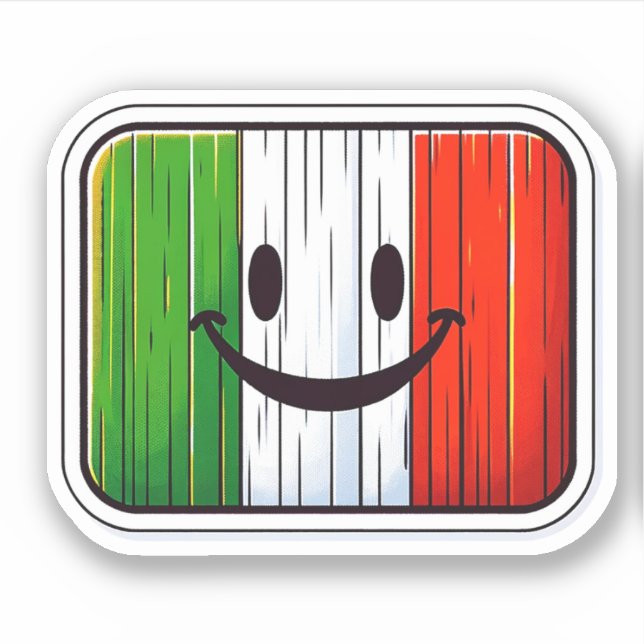 HAPPY ITALY AUFKLEBER (Vorderseite)