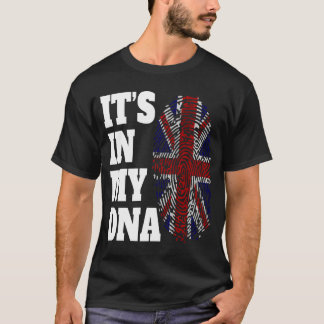 Happy It's In My DNA Flag England Großbritannien T-Shirt