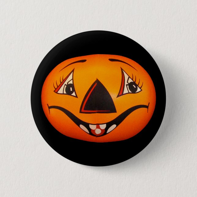 Happy Jack O’ Lantern Halloween Button (Vorderseite)