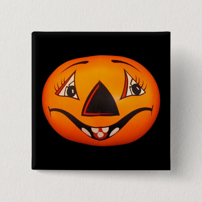 Happy Jack O’ Lantern Halloween Button (Vorderseite)