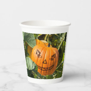 Happy Jack-o-lantern Kürbisgesicht Halloween Garte Pappbecher